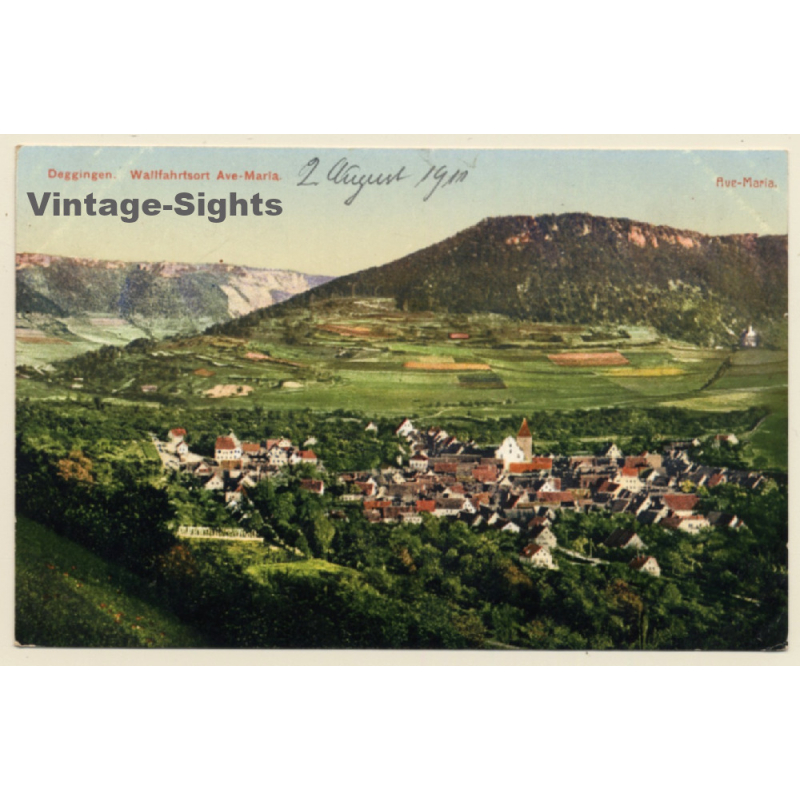Deggingen / Baden-Württemberg: Panorama View - Wallfahrtsort (Vintage PC 1910)