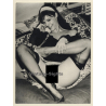 Erotic Study: Cheeky Semi On Telephone / Legs - Nylons (Vintage Photo ~1960s/1970s)