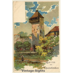 Rheinfelden / Switzerland: Storchennestturm (Vintage PC 1907)