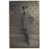 WW1: Young German Soldier In Uniform Smoking Cigarette (Vintage RPPC 1915)