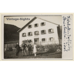 Bschlabs / Tirol: Gasthaus Zur Gemütlichkeit (Vintage RPPC ~1920s/1930s)
