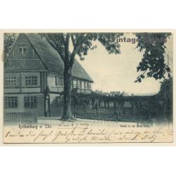 Rothenburg ob der Tauber: Partie an der alten Burg (Vintage PC 1904)