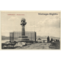 Hammerfest / Norway: Meridianstötten - Monument (Vintage PC ~1910s/1920s)