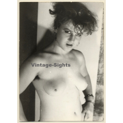 Erotic Study: Cheeky Topless Girl With Punky Hairstyle(Vintage Photo GDR ~1980s)