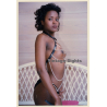 Erotic Study: Slim Dark Skinned Nude In Fetish Chain Lingiere (Vintage Photo ~1990s)