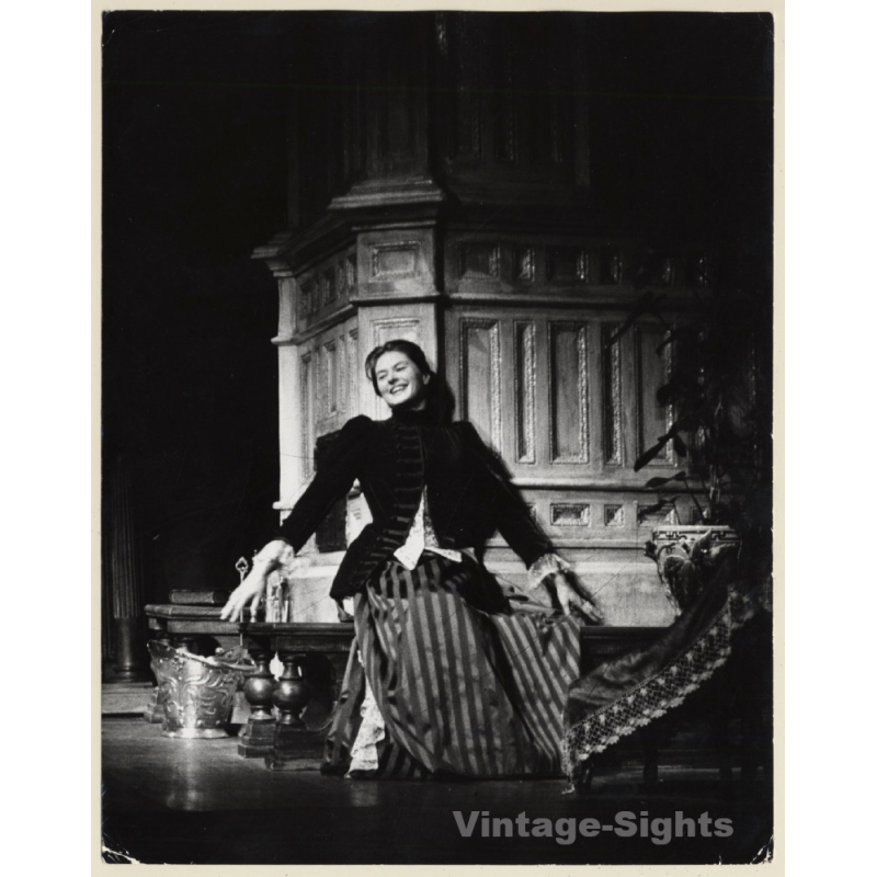 Young Ingrid Bergman on Stage (Vintage Press Photo 1950s)