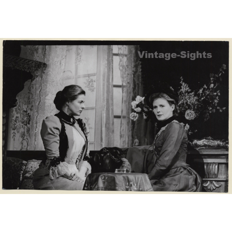 Ingrid Bergman & Actress on Stage (Vintage Press Photo 1960s)