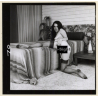 Erotic Study by Korenjak: Racy Darkhaired Semi Nude On Bed*8 (Vintage Contact Print 1970s/1980s)