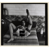 Erotic Study by Korenjak: Racy Darkhaired Semi Nude On Bed*11 (Vintage Contact Print 1970s/1980s)