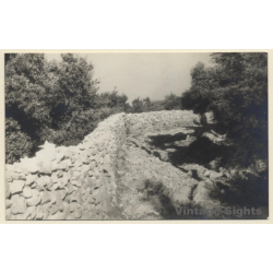 Rab / Croatia: Traditional Dry Stone Wall (Vintage RPPC 1931)
