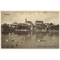 Böblingen / Germany: Partial View with Lake (Vintage PC 1918)
