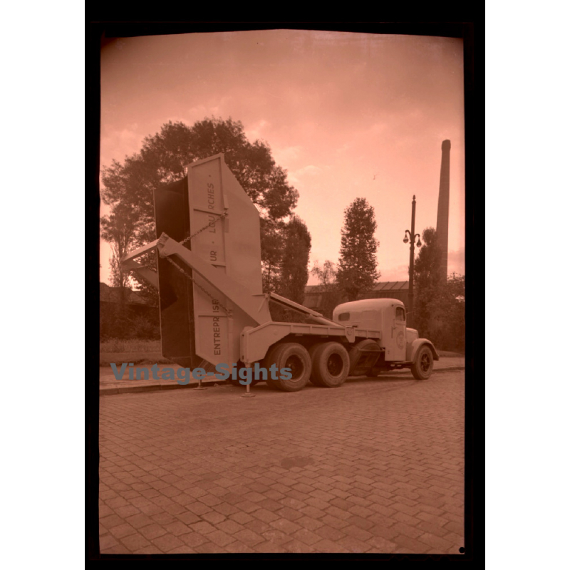 Bennes Marrel Tourcoing: Berliet Truck - Entreprise Dufour (Large Vintage Photo Negative ~1950s)