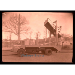 Bennes Marrel Tourcoing: Dump Truck - Carlier & Cie (Large Vintage Photo Negative ~1950s)