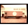 Truck In Front Of Berliet Repair Shop (Large Vintage Photo Negative ~1950s/1960s)