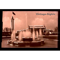 Bruxelles: Exhibition La Grande Fontaine / Wielemanns (Vintage RPPC Negative ~1930s)