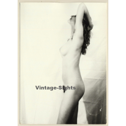 Erotic Study: Longhaired Nude Standing Sideways / Hairy Armpits (Vintage Photo GDR ~1980s)