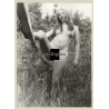 Erotic Study: Natural Nude Blonde Outdoors / Meadow - Barrier (Vintage Photo GDR ~1980s)