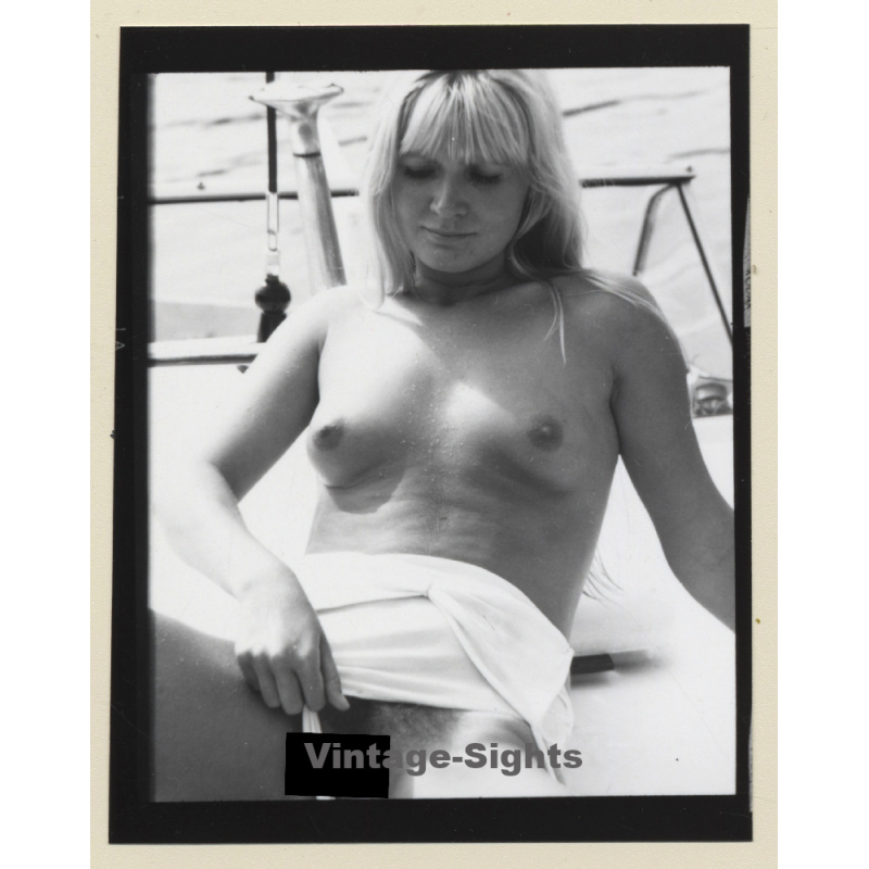 Erotic Study: Natural Slim Blonde Nude*5 / Topless (Vintage Contact Sheet Photo 1970s/1980s)