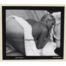 Erotic Study: Natural Slim Blonde Nude*13 / Butt - Tan Lines (Vintage Contact Sheet Photo 1970s/1980s)
