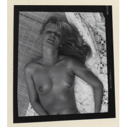 Erotic Study: Natural Slim Blonde Nude*16 / Boobs (Vintage Contact Sheet Photo 1970s/1980s)