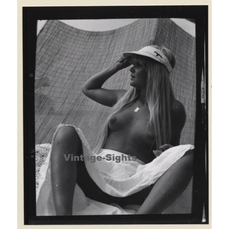 Erotic Study: Natural Slim Blonde Nude*18 / Boobs - Tan Lines (Vintage Contact Sheet Photo 1970s/1980s)