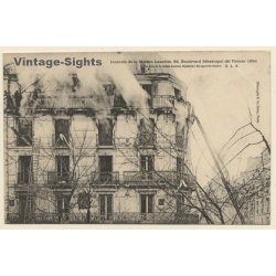 Paris: Incendie Maison Laurette / Bd Sebastopol 1904 (Vintage PC)