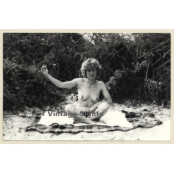Erotic Study: Natural Nude Blonde In Baltic Sea Dunes*1 (Vintage Photo GDR ~1980s)
