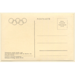 Berlin / Germany: Olympic Games 1936 Torch Bearer In Stadium (Vintage RPPC)