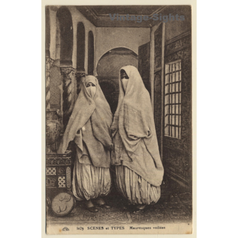 Algeria: Mauresques Voilées - Vins D'Algérie / Ethnic (Vintage PC ~1910s) Algeria: Mauresques Voilées - Vins D'Algérie / Ethnic (Vintage PC ~1910s)