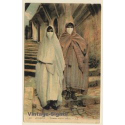 Algeria: Femmes Arabes Voilées - Niqab / Ethnic (Vintage PC 1908)