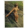 Natural Naked Woman Leans Against Tree In Forest 2 (Vintage Photo DDR ~1980s)
