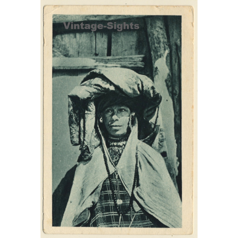Algeria: Vieille Femme de Bellihoud / Ethnic (Vintage PC 1930)