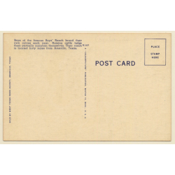 Old Tascosa, Amarillo / Texas: Branding Tme At Boys' Ranch (Vintage Linen PC ~1930s/1940s)