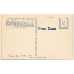 Native American Indian Woman Arranging Husbands Hair (Vintage PC)