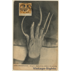 Vietnam / Indochina: Hand Of A Mandarin Annamite / Long Fingernails (Vintage PC ~1900s)