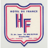 Hotel De France - Bruxelles-Midi / Belgium (Vintage Luggae Label)
