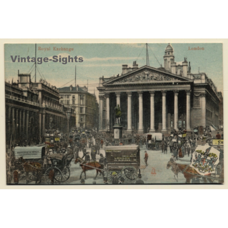 London / UK: Royal Exchange (Vintage PC ~1910s/1920s)