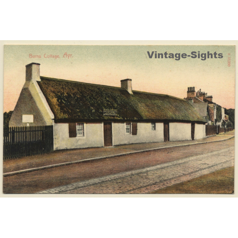 Ayr / Scotland: Burns Cottage (Vintage PC ~1910s/1920s)
