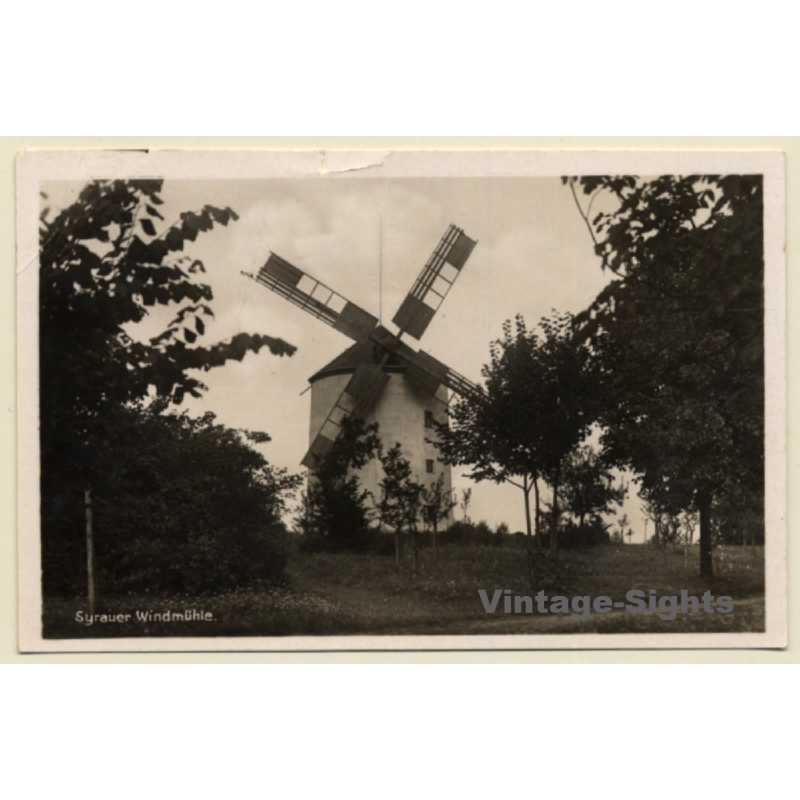 Germany: Syrauer Windmühle - Windmill (Vintage RPPC 1941) Germany: Syrauer Windmühle - Windmill (Vintage RPPC 1941)