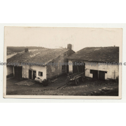 4987 Meuville / Belgium: Farmhouse - Barn - Oxcart (Vintage Photo B/W 1933)