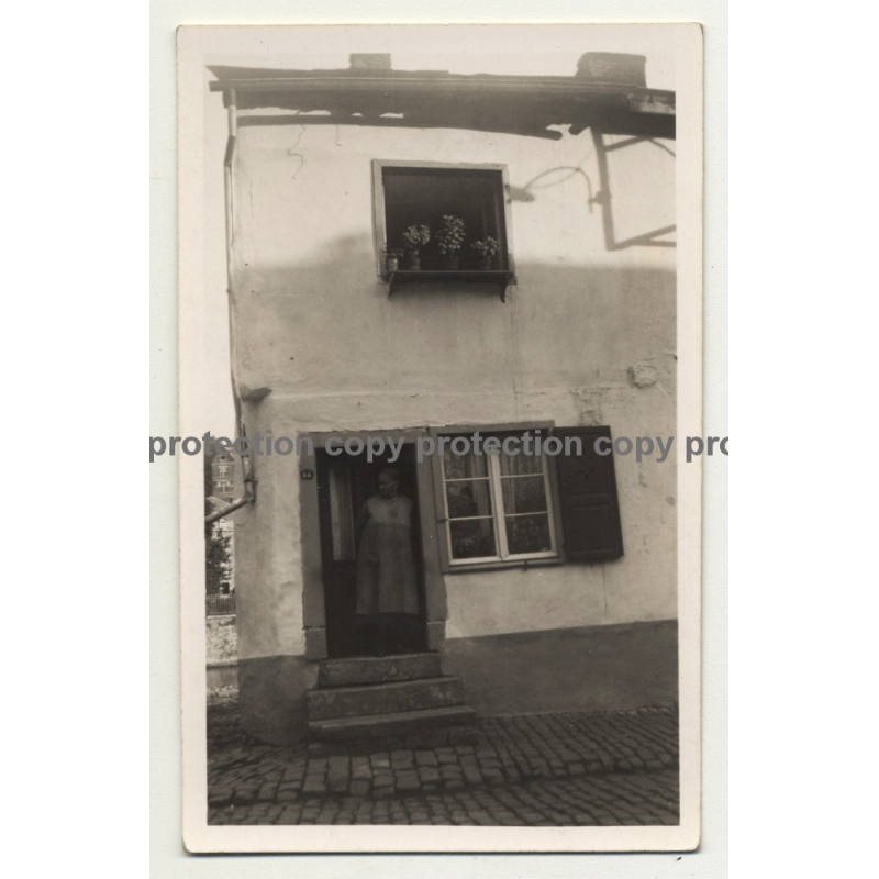 6980 La-Roche-En-Ardenne / Belgium: Old House Front 2 (Vintage Photo B/W ~1930s)