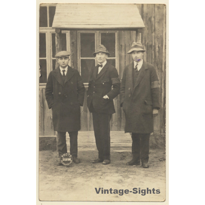 Kriegsgefangenenlager Holzminden: M. Bormans & 2 Prisoners (Vintage RPPC WW1 ~1910s) Kriegsgefangenenlager Holzminden: M. Bormans & 2 Prisoners (Vintage RPPC WW1 ~1910s)