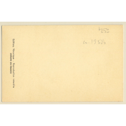 Erotic Study: Natural Busty Nude Pin-up On Chair / Risqué (Vintage PC  ~1950s)