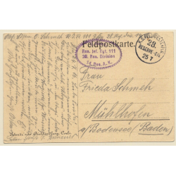 Vouziers / France: Total View - Field Post (Vintage PC 1916)