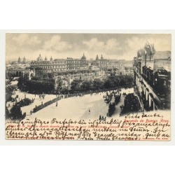 Recuerdo De Buenos Aires / Plaza 25 De Mayo (Vintage Colored Postcard 1902)
