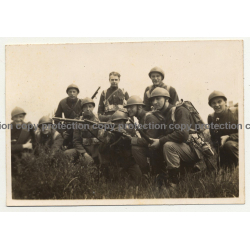 Force Publique 2ème Groupe De Combat / Congo (Vintage Photo B/W 1931)