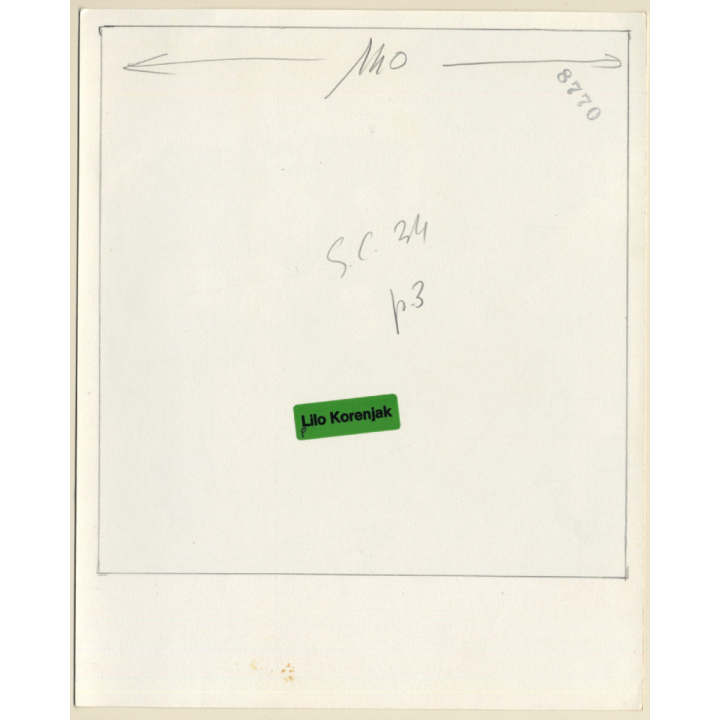 Artistic Erotic Couple Study *13: Smoking Man Watches Semi Nude Blonde On Bed (Vintage Photo KORENJAK 1960s/1970s)