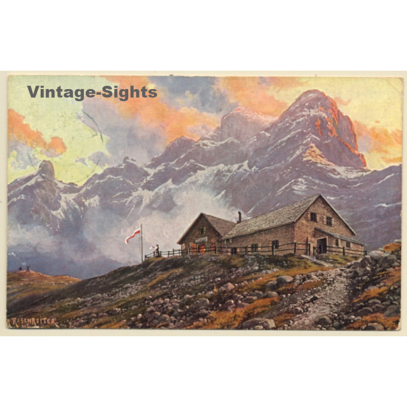 Tirol: Memminger Hütte - Unterer Seebisee (Vintage PC ~1910s) Tirol: Memminger Hütte - Unterer Seebisee (Vintage PC ~1910s)
