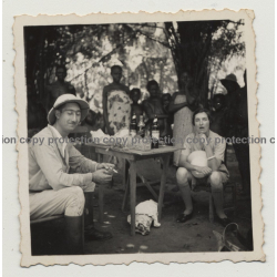 Rencontre Dans La Brousse - Meeting In Th Bush 3 / Congo (Vintage Photo B/W 1936)