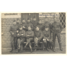 Beverloo / WW1: Group Of Belgian Soldiers In Front Of Barracks (Vintage RPPC ~1910s)